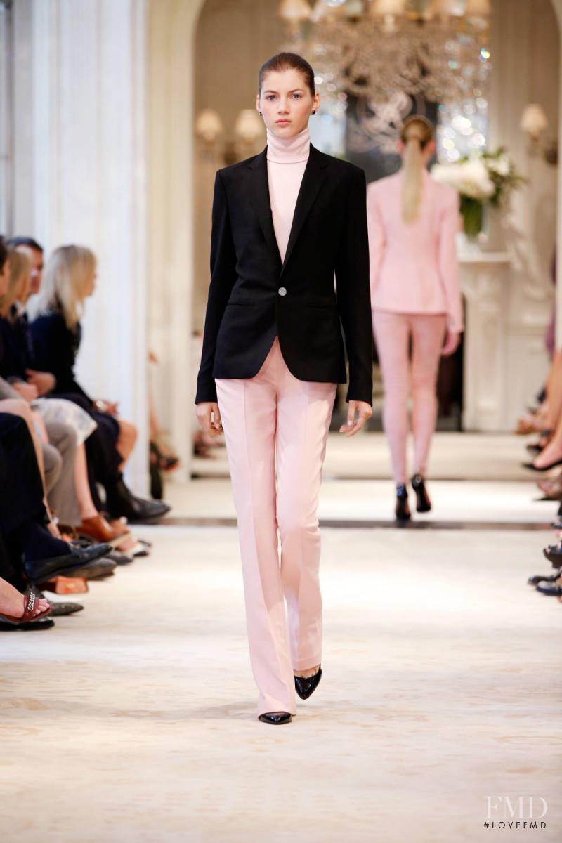 Valery Kaufman featured in  the Ralph Lauren Collection fashion show for Resort 2014