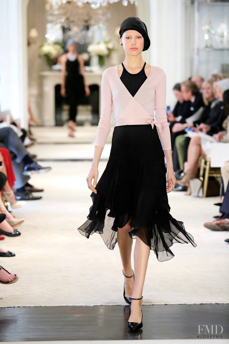 Elisabeth Erm featured in  the Ralph Lauren Collection fashion show for Resort 2014