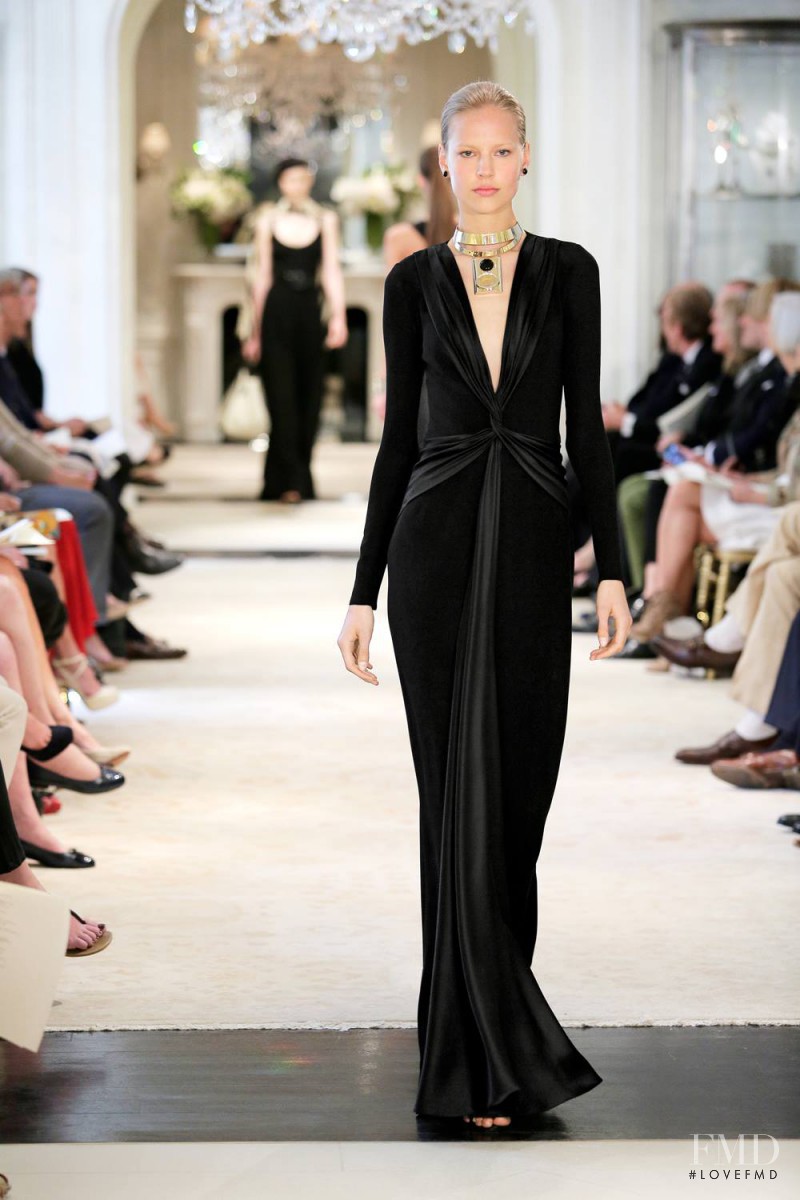 Elisabeth Erm featured in  the Ralph Lauren Collection fashion show for Resort 2014
