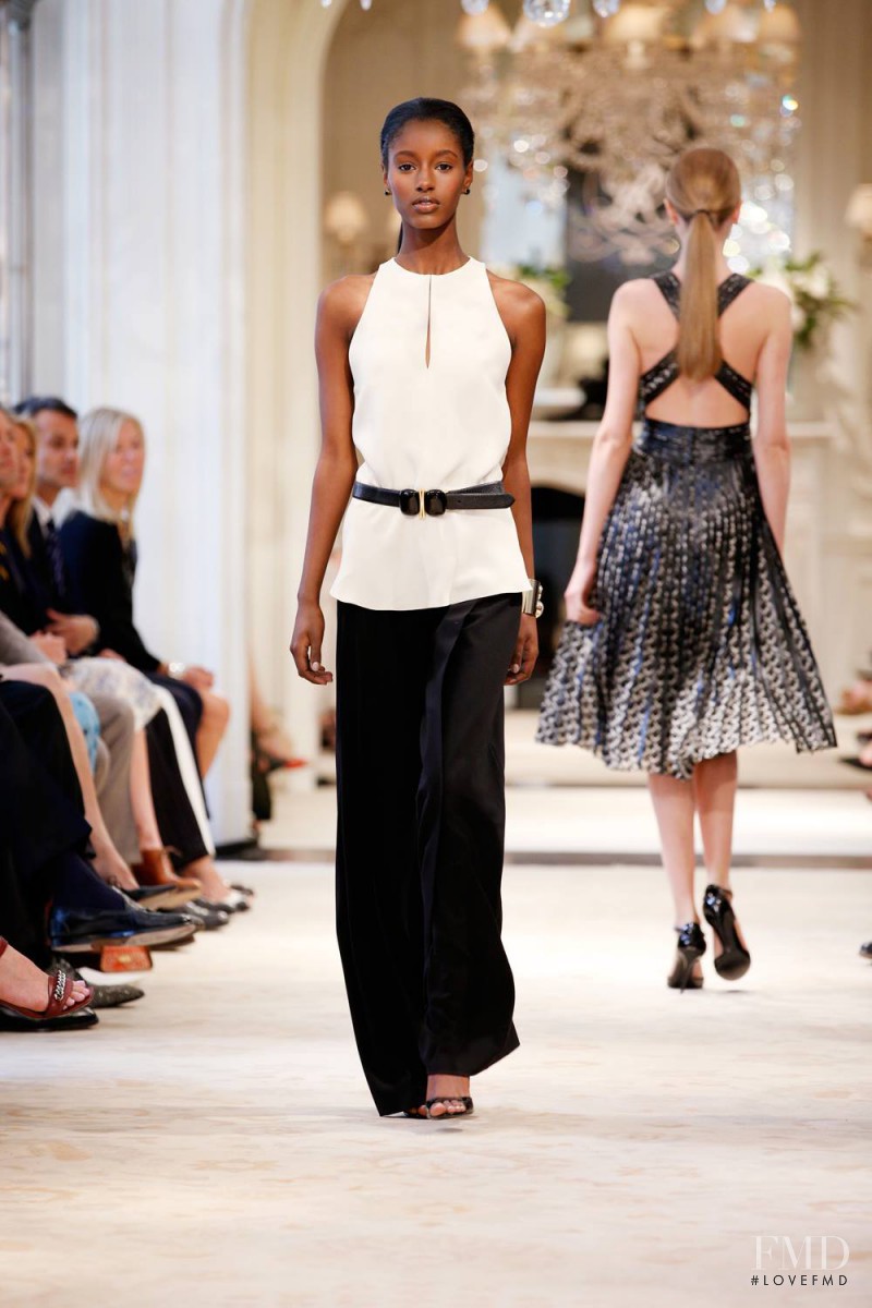 Senait Gidey featured in  the Ralph Lauren Collection fashion show for Resort 2014