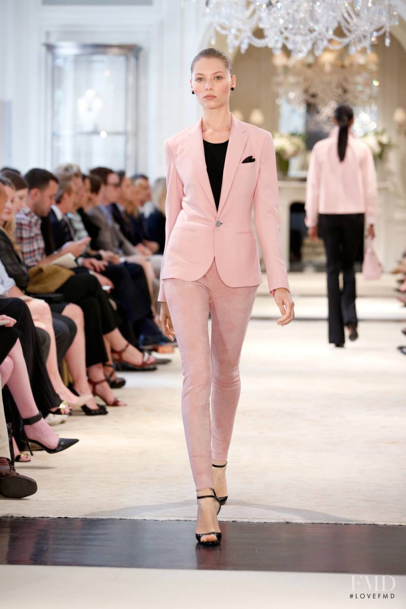 Vika Falileeva featured in  the Ralph Lauren Collection fashion show for Resort 2014