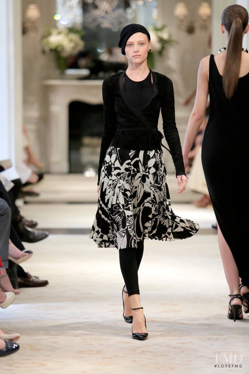 Mila Krasnoiarova featured in  the Ralph Lauren Collection fashion show for Resort 2014