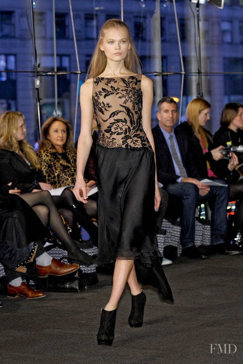 Vita Sidorkina featured in  the Carmen Marc Valvo fashion show for Autumn/Winter 2011