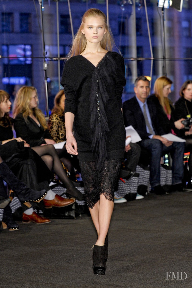 Vita Sidorkina featured in  the Carmen Marc Valvo fashion show for Autumn/Winter 2011