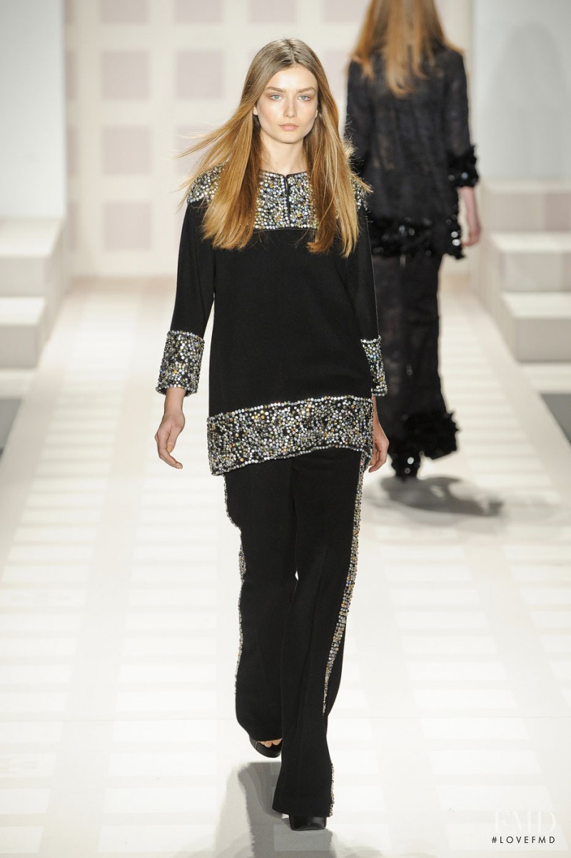 Andreea Diaconu featured in  the Tory Burch fashion show for Autumn/Winter 2011