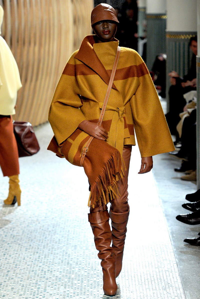 Ajak Deng featured in  the Hermès fashion show for Autumn/Winter 2011