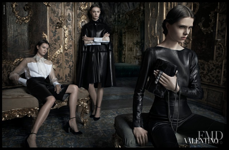 Caroline Brasch Nielsen featured in  the Valentino advertisement for Fall 2012