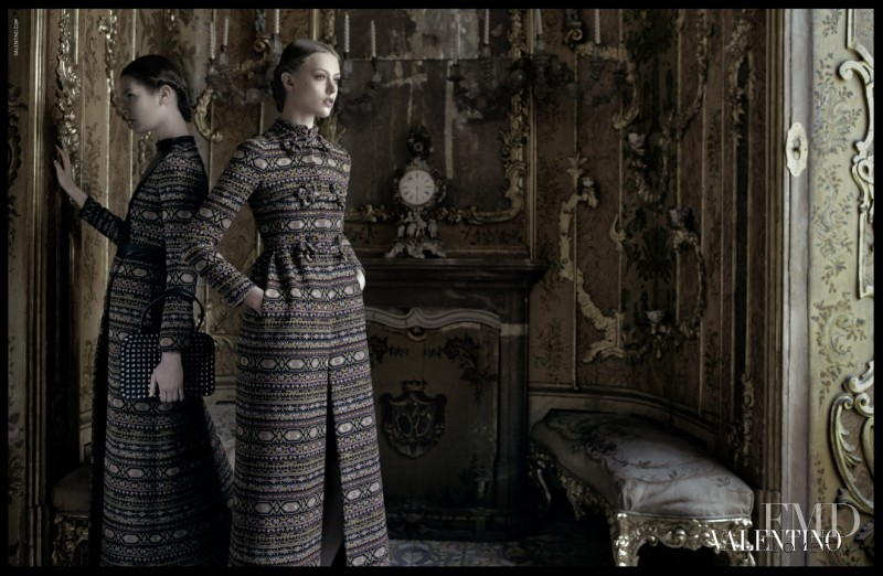Caroline Brasch Nielsen featured in  the Valentino advertisement for Fall 2012