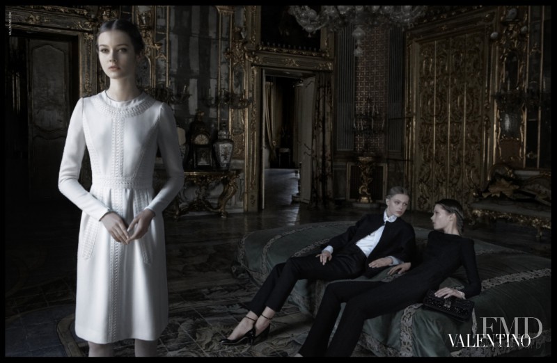 Caroline Francischini featured in  the Valentino advertisement for Fall 2012