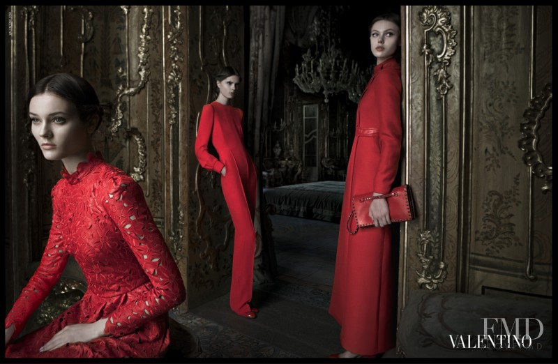 Caroline Brasch Nielsen featured in  the Valentino advertisement for Fall 2012