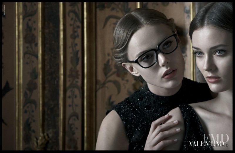 Frida Gustavsson featured in  the Valentino advertisement for Fall 2012