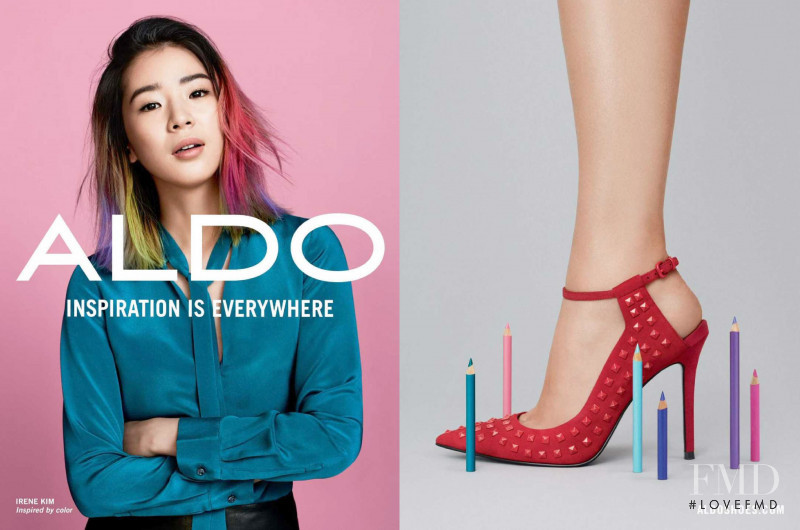Irene Kim featured in  the Aldo advertisement for Autumn/Winter 2015
