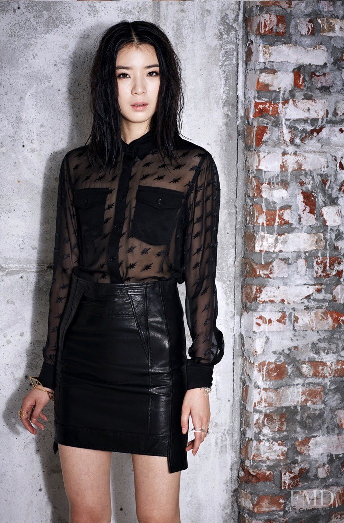 Irene Kim featured in  the Steve J and Yoni P lookbook for Autumn/Winter 2012