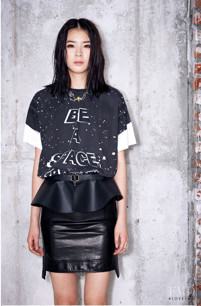 Irene Kim featured in  the Steve J and Yoni P lookbook for Autumn/Winter 2012