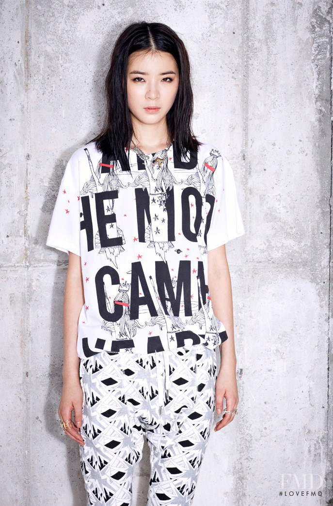 Irene Kim featured in  the Steve J and Yoni P lookbook for Autumn/Winter 2012