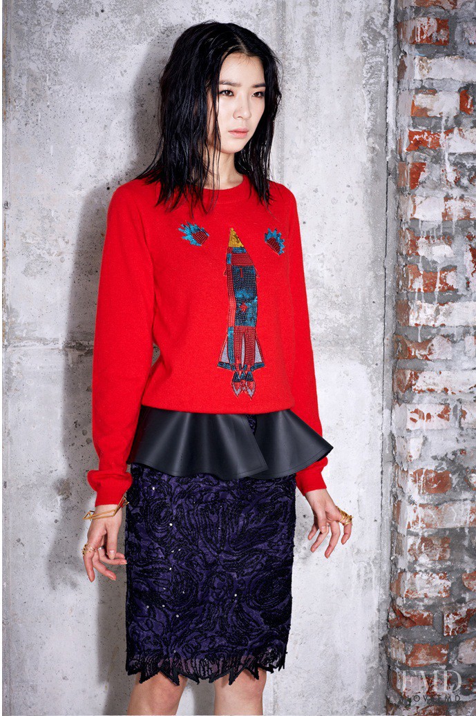 Irene Kim featured in  the Steve J and Yoni P lookbook for Autumn/Winter 2012