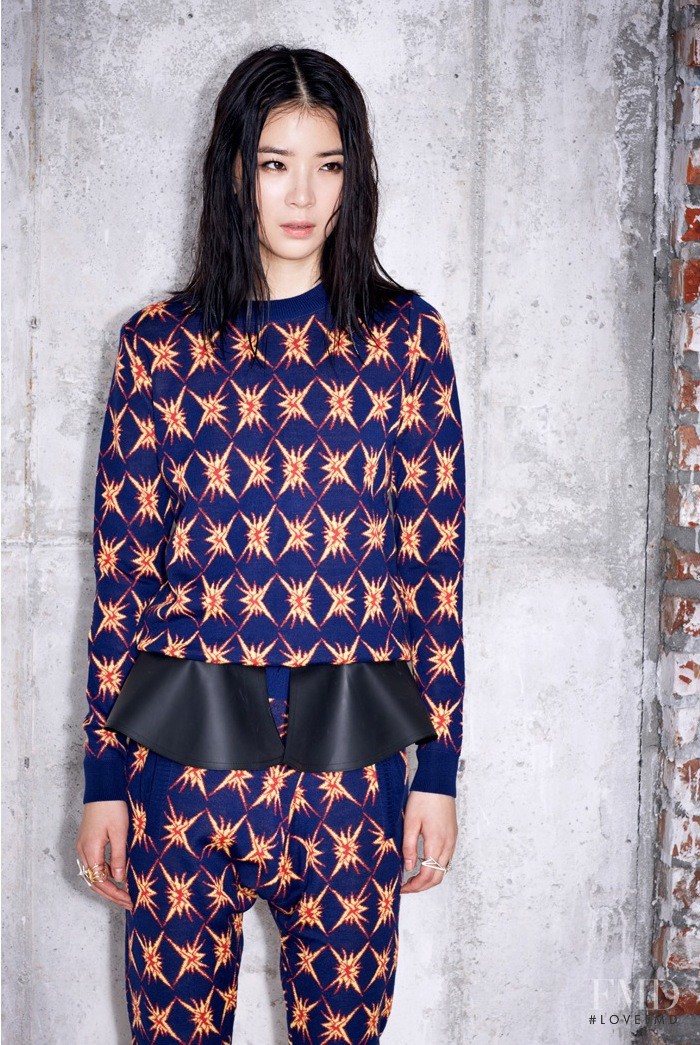 Irene Kim featured in  the Steve J and Yoni P lookbook for Autumn/Winter 2012