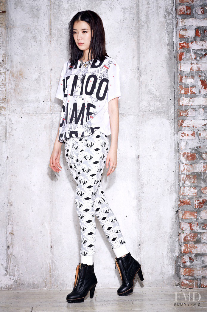 Irene Kim featured in  the Steve J and Yoni P lookbook for Autumn/Winter 2012