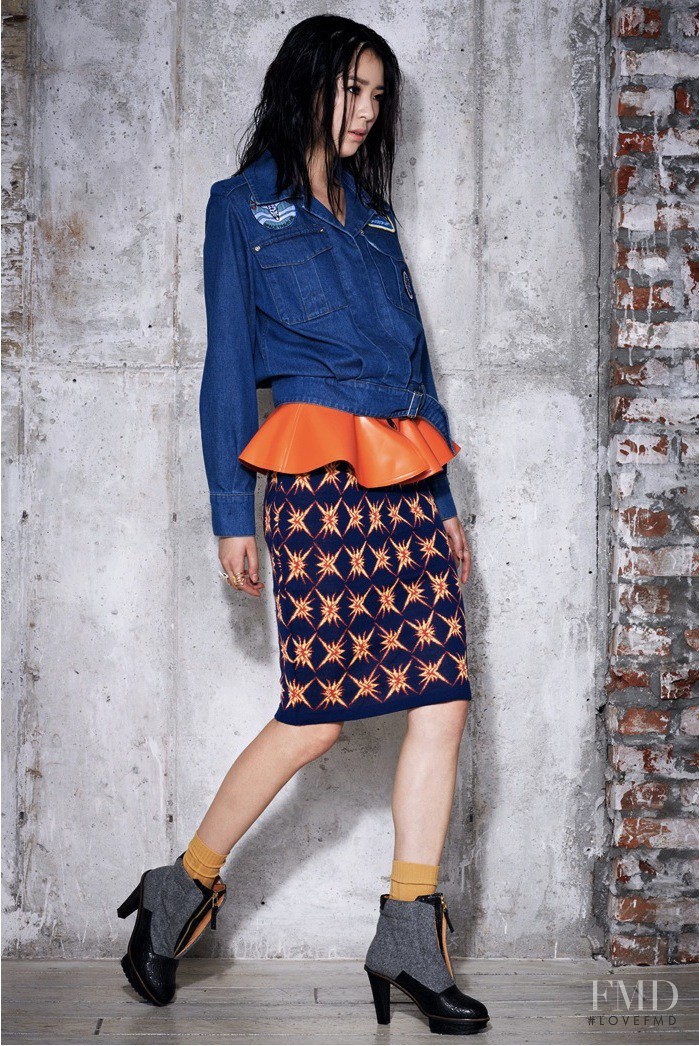 Irene Kim featured in  the Steve J and Yoni P lookbook for Autumn/Winter 2012