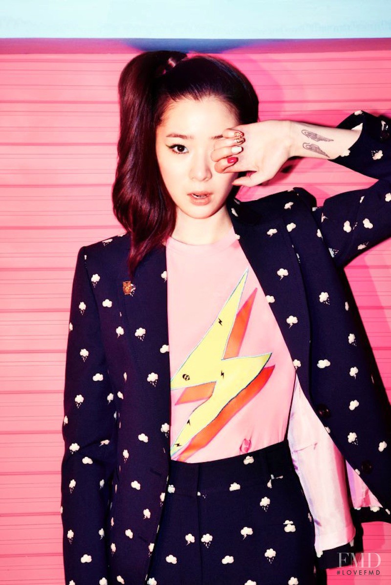 Irene Kim featured in  the Lucky Chouette advertisement for Spring/Summer 2013