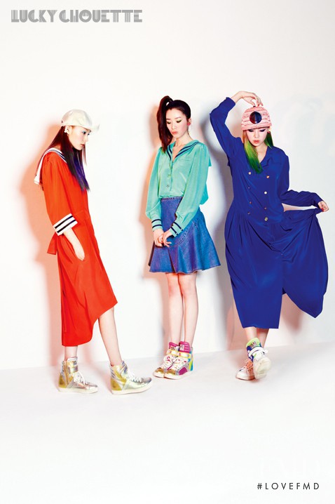 Irene Kim featured in  the Lucky Chouette advertisement for Spring/Summer 2013