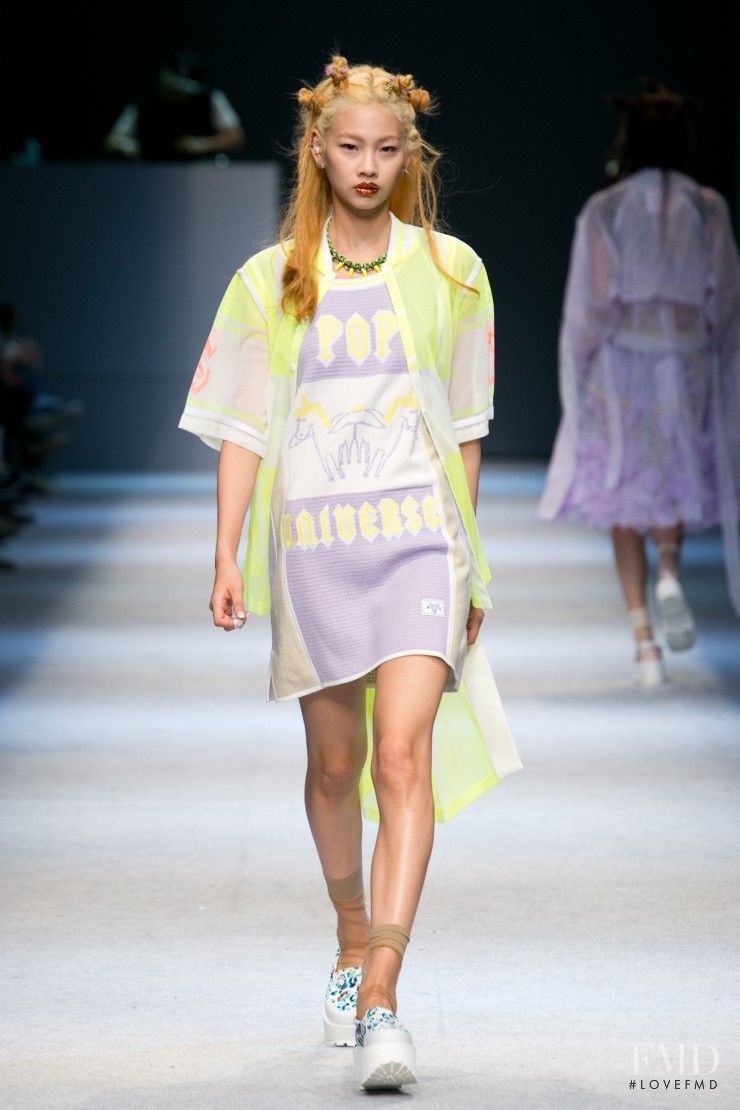 HoYeon Jung featured in  the Steve J and Yoni P fashion show for Spring/Summer 2014