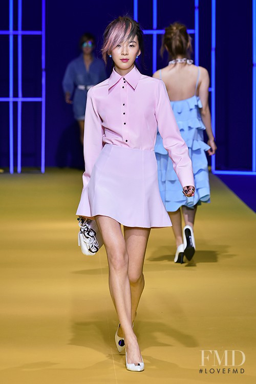 Irene Kim featured in  the Lucky Chouette fashion show for Spring/Summer 2015