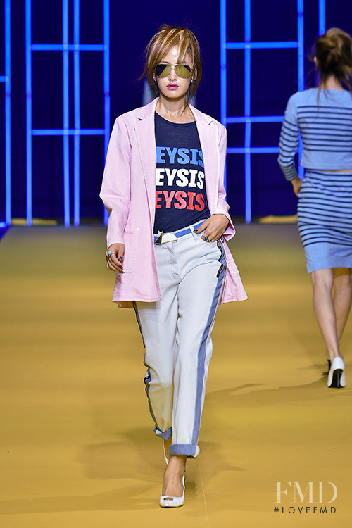 Hyun Joo Hwang featured in  the Lucky Chouette fashion show for Spring/Summer 2015