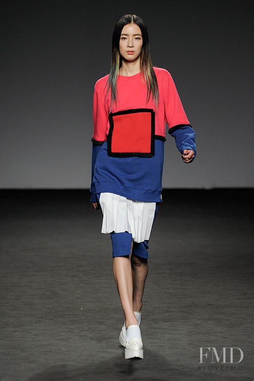 Irene Kim featured in  the J Koo fashion show for Spring/Summer 2015