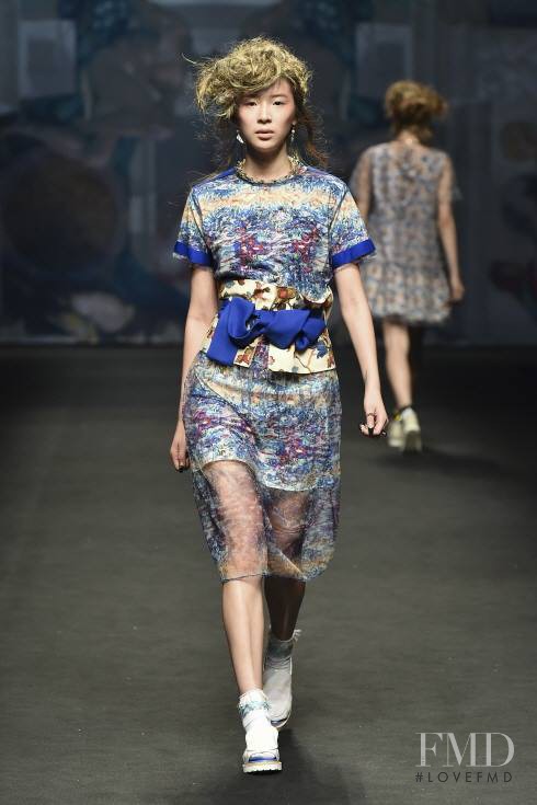 Irene Kim featured in  the Steve J and Yoni P fashion show for Spring/Summer 2015