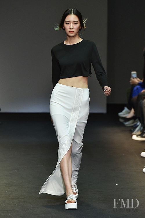 Irene Kim featured in  the Kye fashion show for Spring/Summer 2015