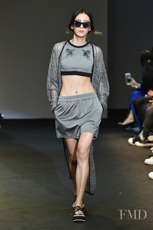 Irene Kim featured in  the Kye fashion show for Spring/Summer 2015