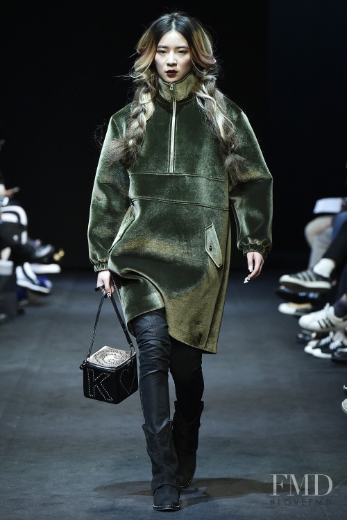 Irene Kim featured in  the Kye fashion show for Autumn/Winter 2015