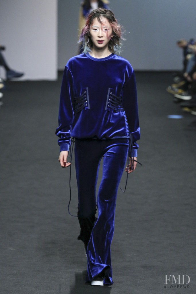 Irene Kim featured in  the Kye fashion show for Autumn/Winter 2016