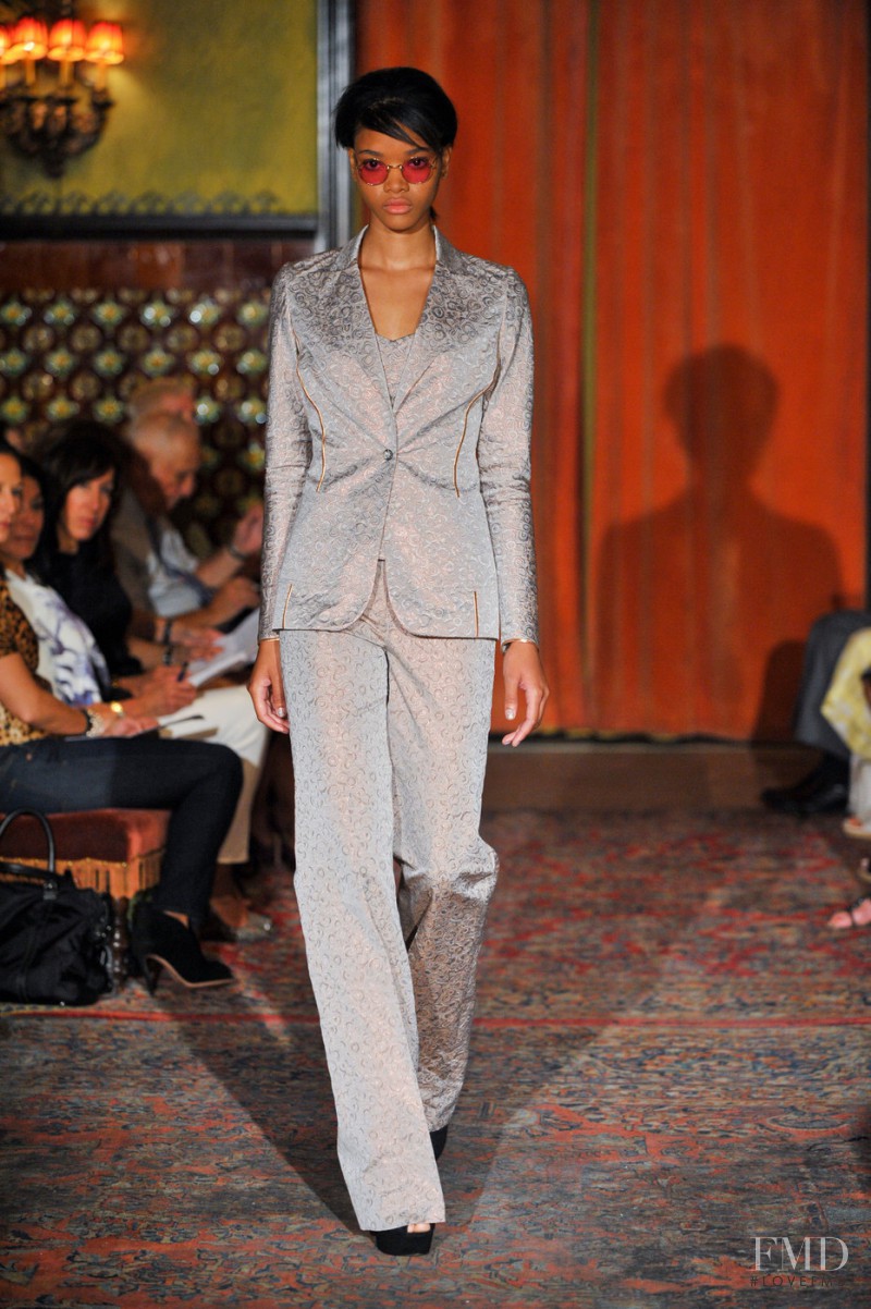 Iesha Hodges featured in  the Behnaz Sarafpour fashion show for Spring/Summer 2013