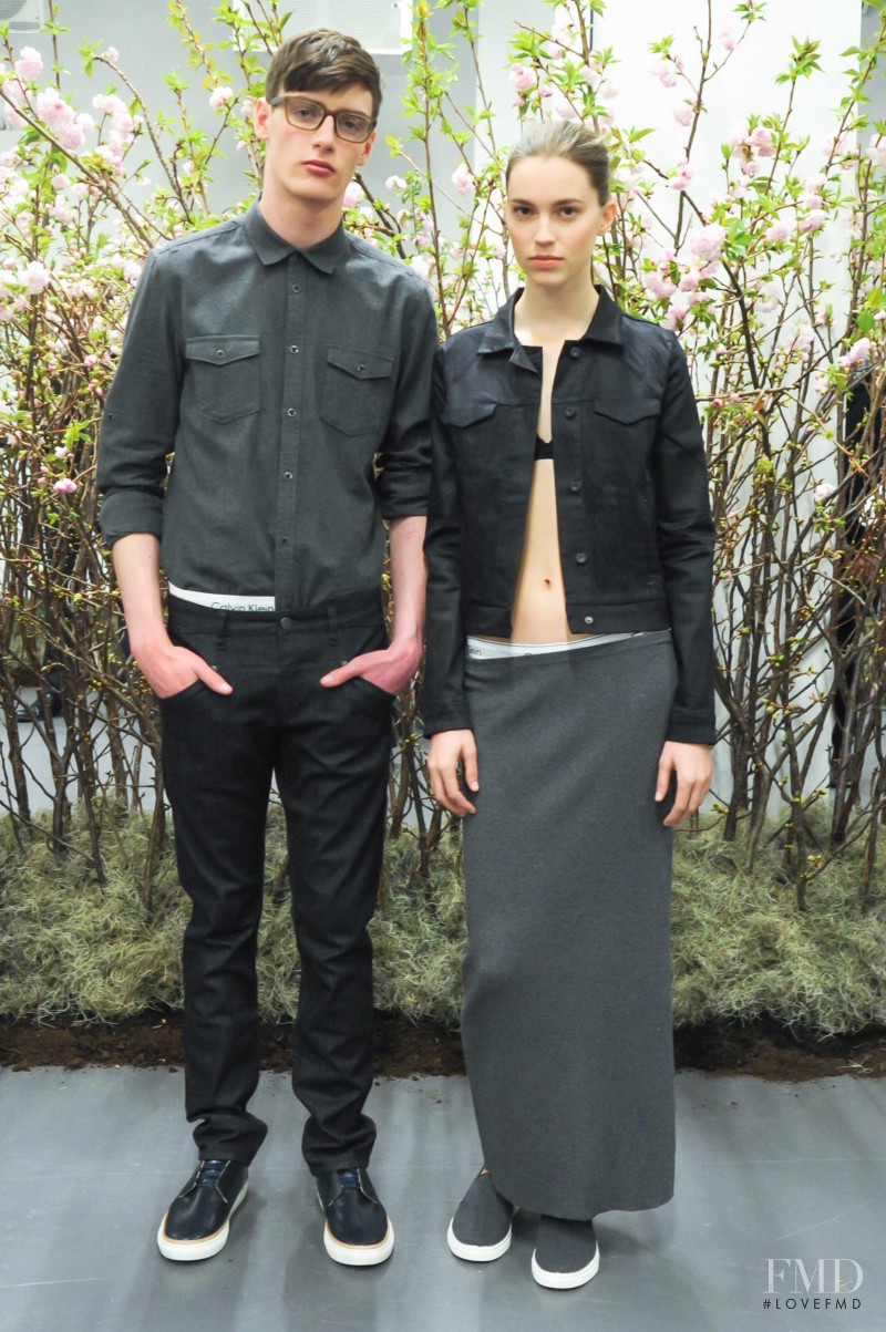 Eliza Hartmann featured in  the Calvin Klein White Label fashion show for Autumn/Winter 2014