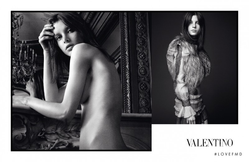 Tatiana Cotliar featured in  the Valentino advertisement for Autumn/Winter 2010