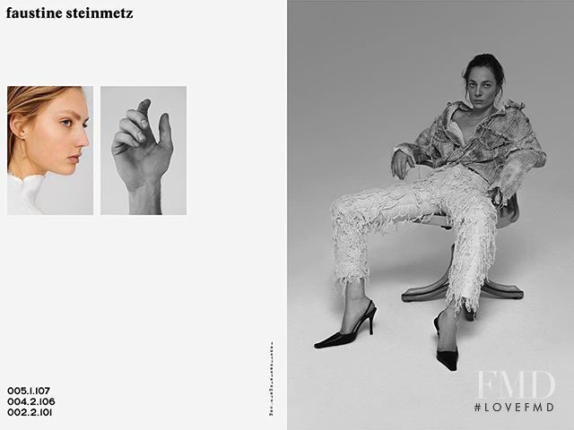 Susanne Knipper featured in  the Faustine Steinmetz advertisement for Spring/Summer 2016