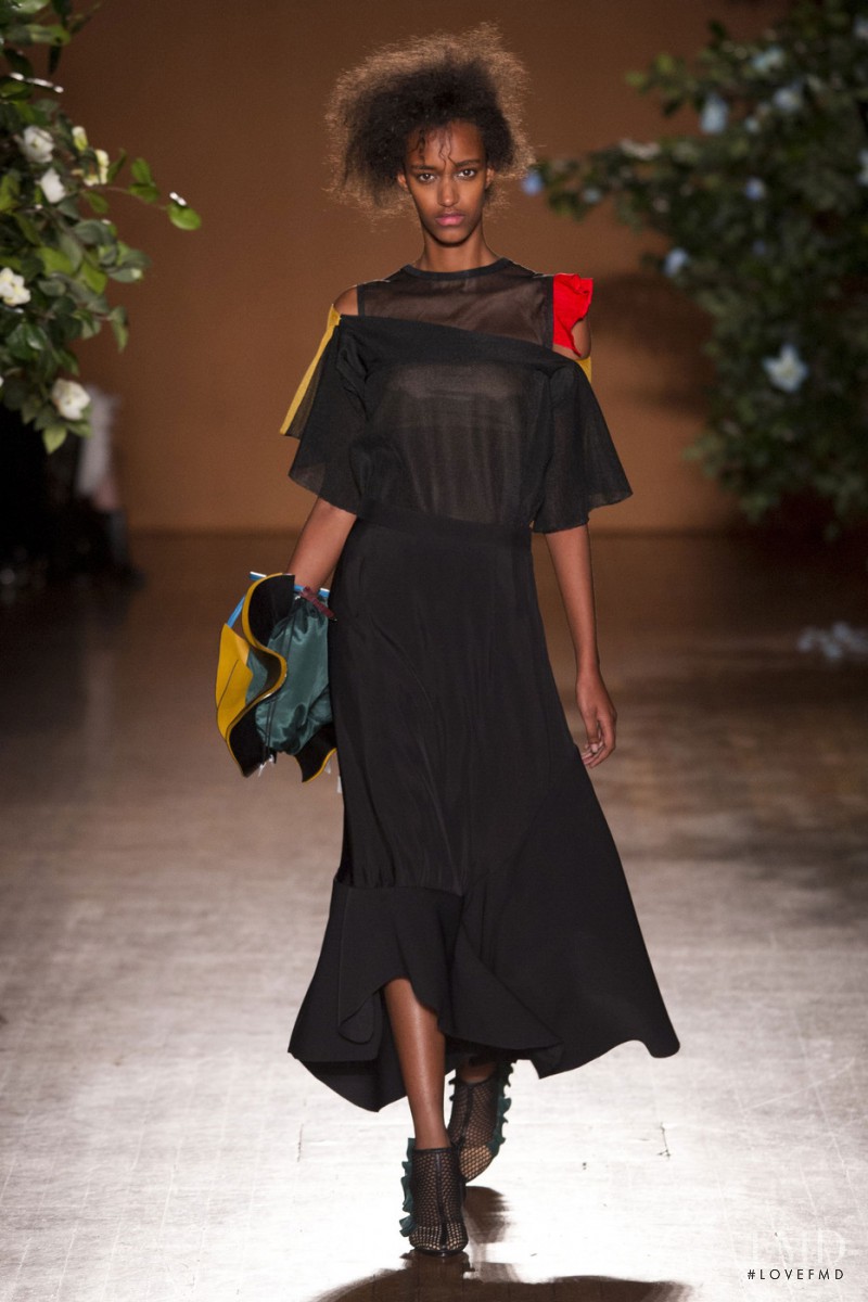 Muna Mahamed featured in  the Toga fashion show for Spring/Summer 2016