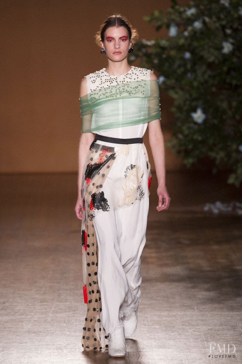 Rebecca Gobbi featured in  the Toga fashion show for Spring/Summer 2016