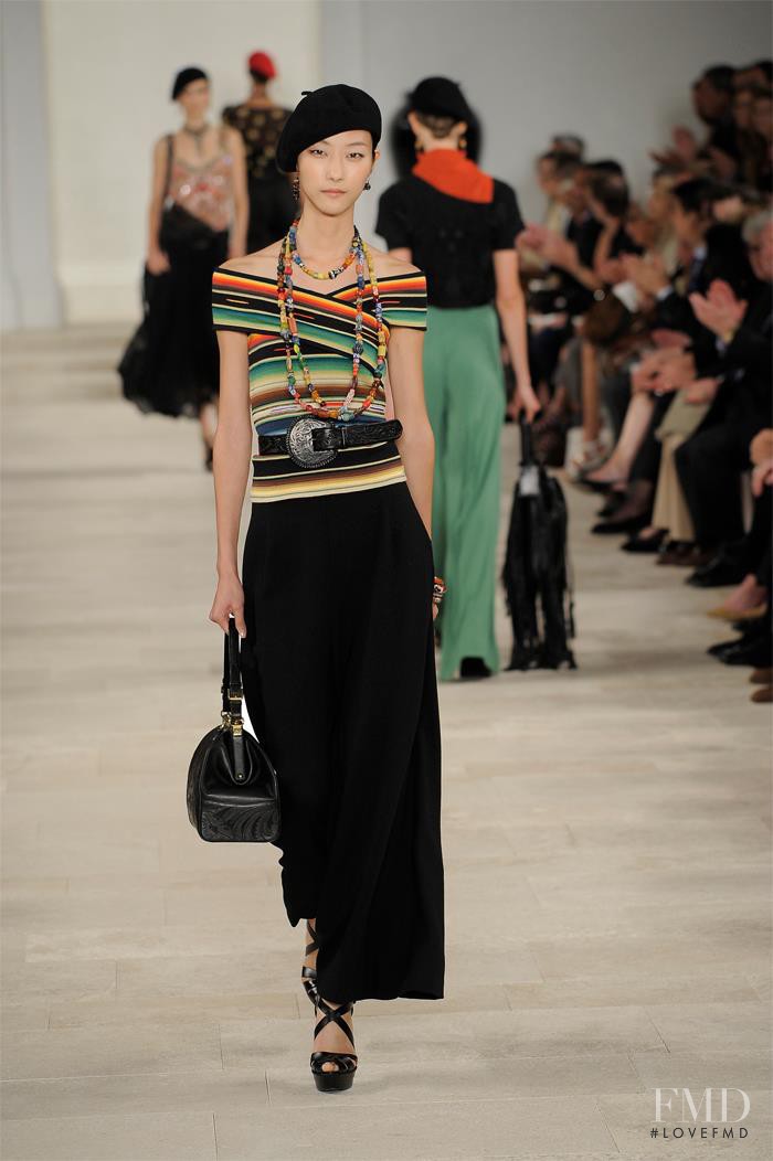 Ji Hye Park featured in  the Ralph Lauren Collection fashion show for Spring/Summer 2013