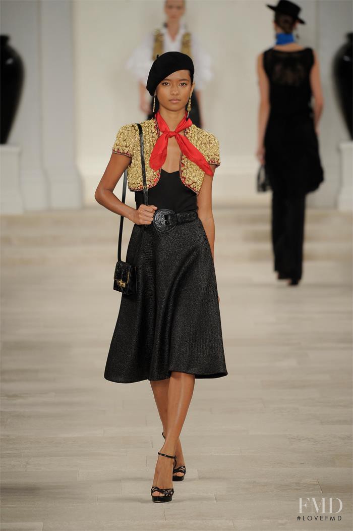 Selina Khan featured in  the Ralph Lauren Collection fashion show for Spring/Summer 2013