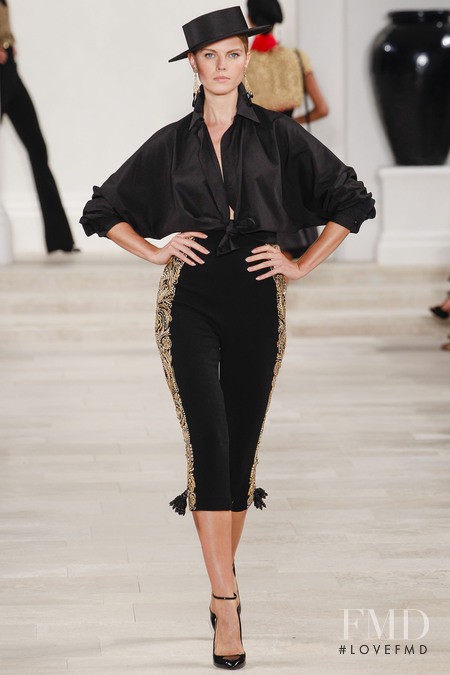 Maryna Linchuk featured in  the Ralph Lauren Collection fashion show for Spring/Summer 2013