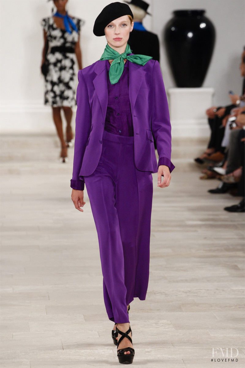 Olga Sherer featured in  the Ralph Lauren Collection fashion show for Spring/Summer 2013