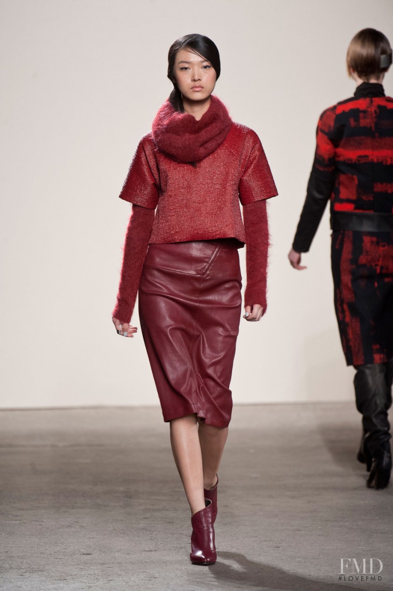 Tian Yi featured in  the Zero + Maria Cornejo fashion show for Autumn/Winter 2013