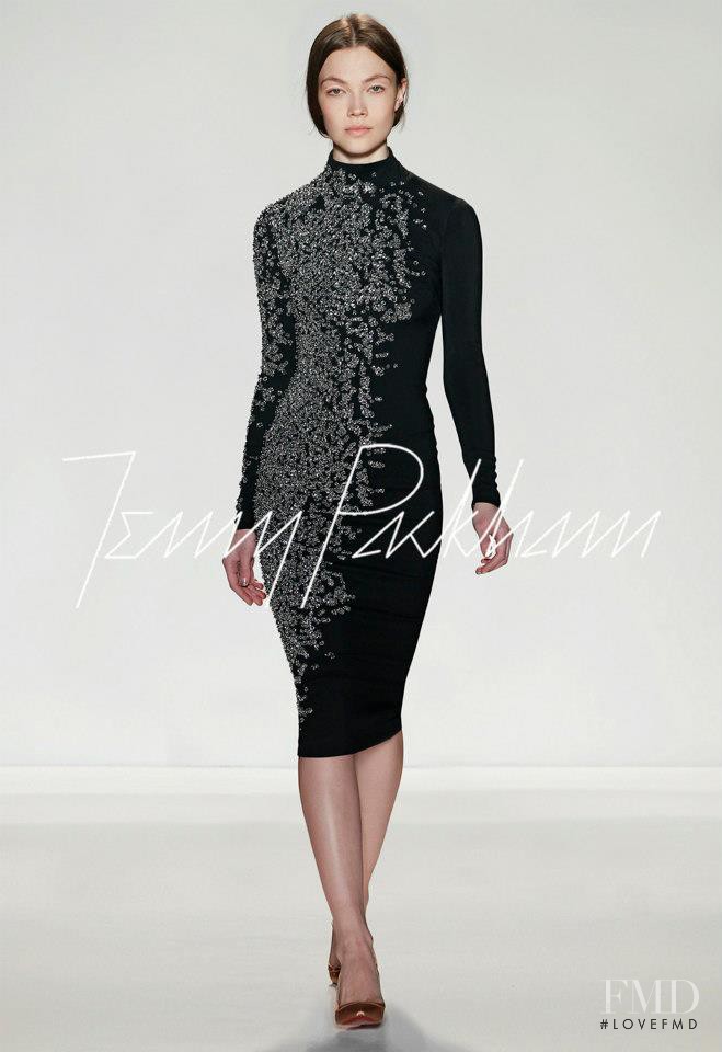 Elina Ivanova featured in  the Jenny Packham fashion show for Autumn/Winter 2013