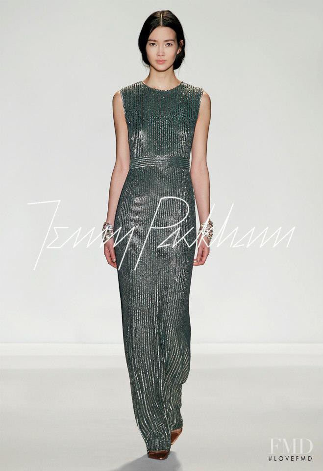 Jennifer Koch featured in  the Jenny Packham fashion show for Autumn/Winter 2013