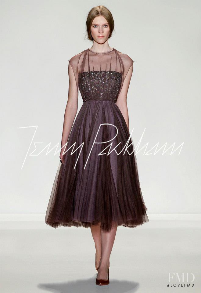 Caitlin Holleran featured in  the Jenny Packham fashion show for Autumn/Winter 2013