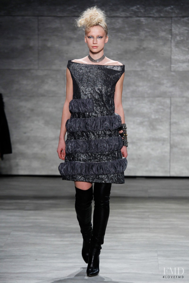 Ella Petrushko featured in  the Katya Leonovich fashion show for Autumn/Winter 2014