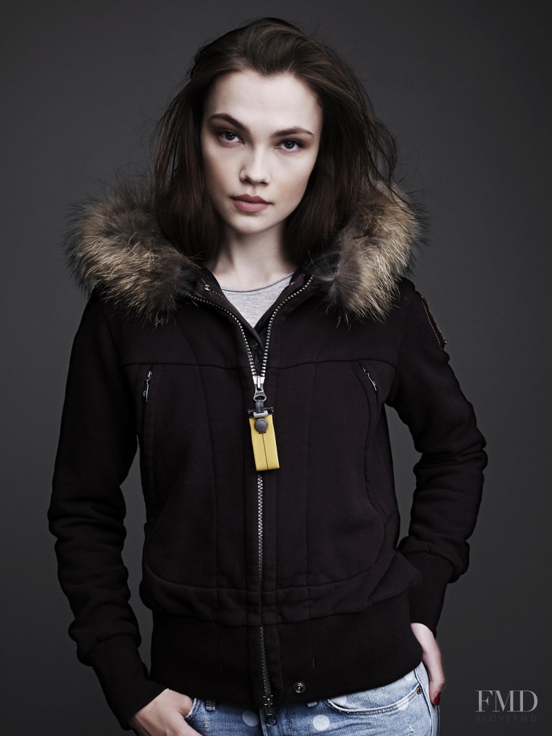 Elina Ivanova featured in  the Parajumpers lookbook for Autumn/Winter 2013